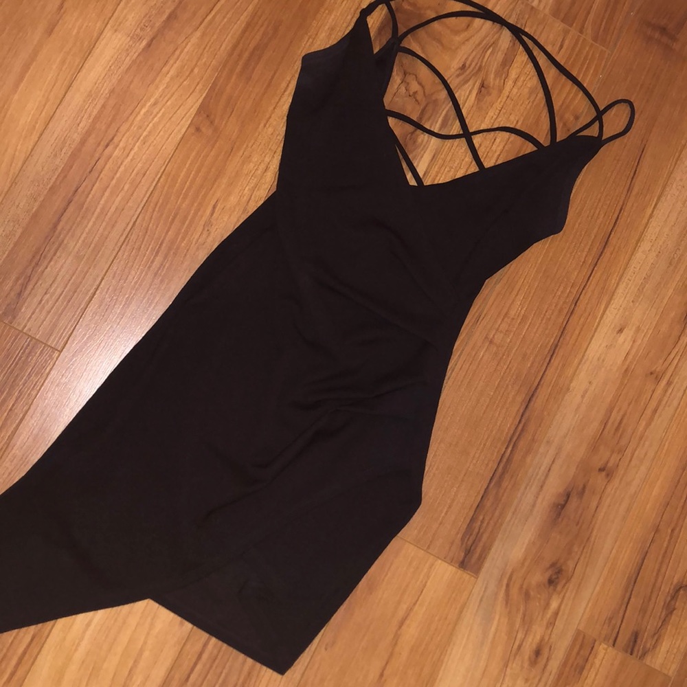 Windsor Black Slit Dress